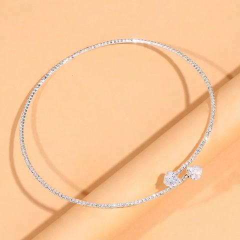 Chokers Stonefans Women's Heart Choker Necklace Fashion Jewelry Gift