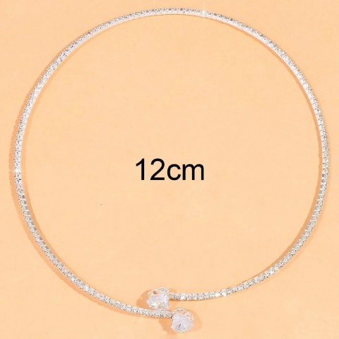 Chokers Stonefans Women's Heart Choker Necklace Fashion Jewelry Gift