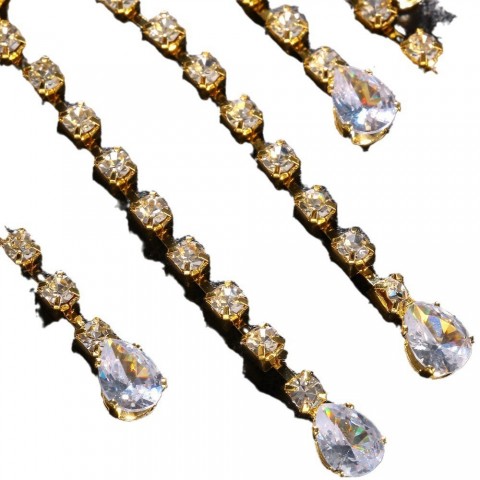 Trendy Unisex Tassel Thigh Chain with Sparkling Elastic Band
