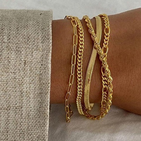 Dainty Women's Summer Anklets Set 5Pcs Minimalist Beach Accessories