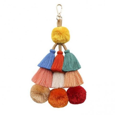 Handcrafted Vibrant Tassel Keychain for Women's Bags - Bohemian Style Accessories