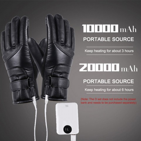 Five Fingers Heated Gloves for Men - Waterproof & Warm Winter Protection