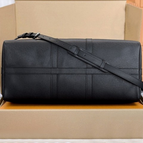 Luxury Leather Duffle Bag for Men - Large Capacity Travel Tote with Classic Design