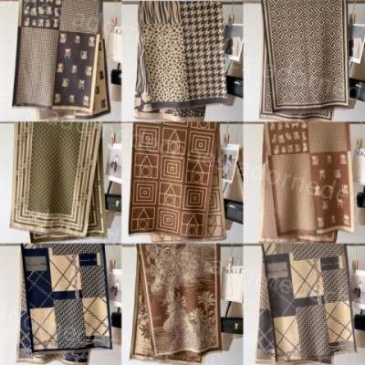 Luxury Women's Designer Scarf - Warm Geometric Patterns, 66x186cm, Classic Gift