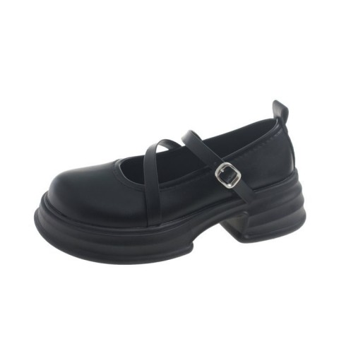 Women's Fashion Round Toe Mary Jane Shoes with Thick Sole
