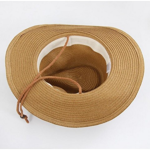 Straw Braid Cowboy Hat with Adjustable Buckle
