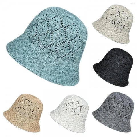 Beret 2025 for Boys - Japanese Style Hollow Woven Bucket Hat