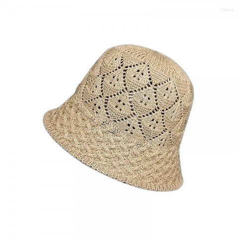 Beret 2025 for Boys - Japanese Style Hollow Woven Bucket Hat