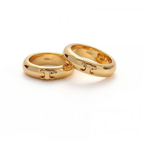 Luxury Unisex Band Rings Gold Silver Classic Fashion Size 5-11