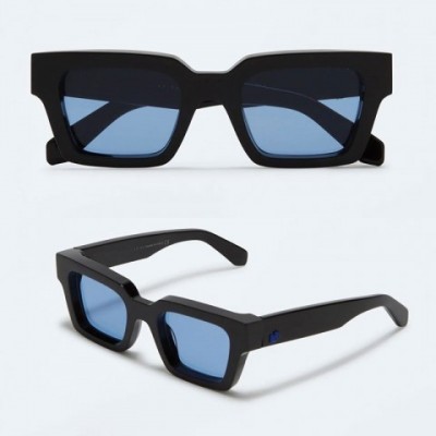 Designer OMRI012 Men's Full-Frame UV400 Sunglasses - Classic Black & Pink Lenses