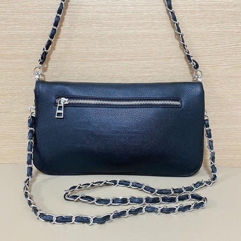 Luxury Women's 2025 Retro High-Quality Black Crossbody Makeup Bag with Chain Design