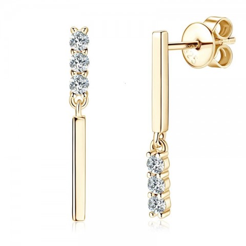 IOGOU 0.09CT VVS1 Stud Earrings, Unique Bohemian Jewelry for Women in Sterling Silver