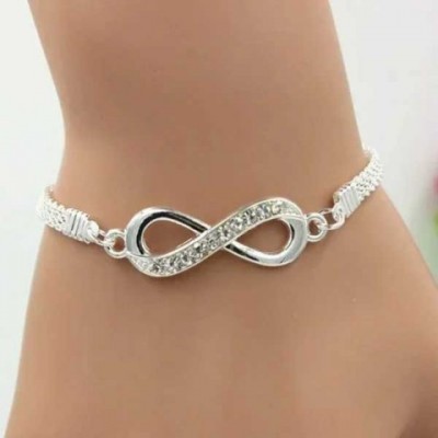 Delysia Kings Unisex Fashionable 8-Shaped Crystal Bangle W240925