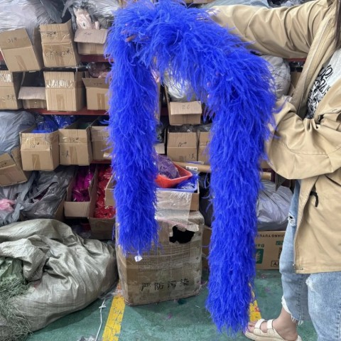Ostrich Feather Boa Scarf - Thickened 10 Ply White Plume Shawl for Unisex