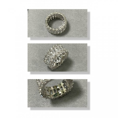 Designer Bohemian Crystal Inlaid Ring in 18K Gold Plated, Size 5-8, Women's Top Gift HW 008