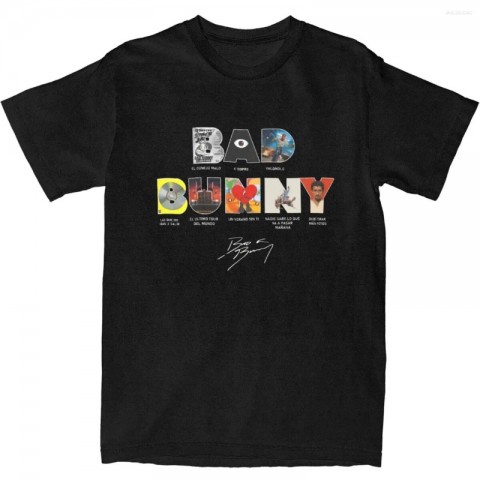 Men's Bad Bunnys DTMF Debi Tirar Mas Fotos T-Shirt - Awesome Cotton Loose Fit Summer Tee