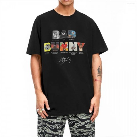 Men's Bad Bunnys DTMF Debi Tirar Mas Fotos T-Shirt - Awesome Cotton Loose Fit Summer Tee