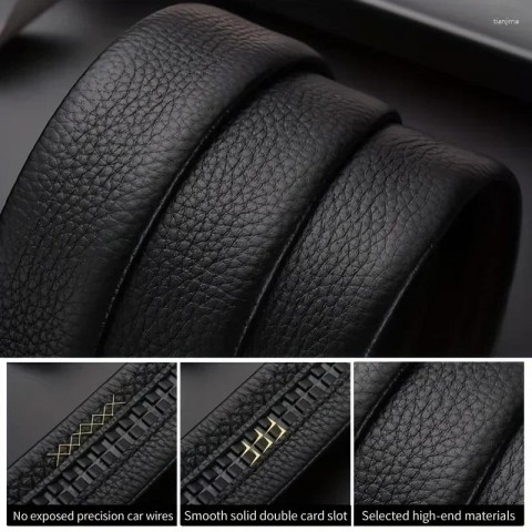 Personalized Name Engraved Men's Casual PU Leather Belt with Alloy Buckle