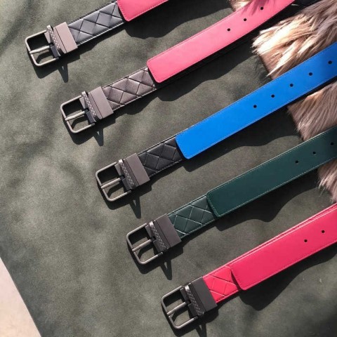 High-Quality 10A Mirror Leather Belt for Men - Fashionable Narrow Genuine Leather Unisex