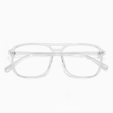 Big Man Vintage Pilot Glasses - Ultra Light TR90 Frame, Black Optical Eyewear 087