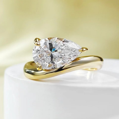 S925 Silver Feng Shui Diamond Solitaire Ring for Women