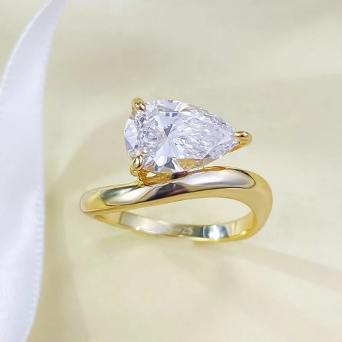 S925 Silver Feng Shui Diamond Solitaire Ring for Women