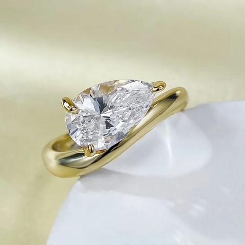 S925 Silver Feng Shui Diamond Solitaire Ring for Women