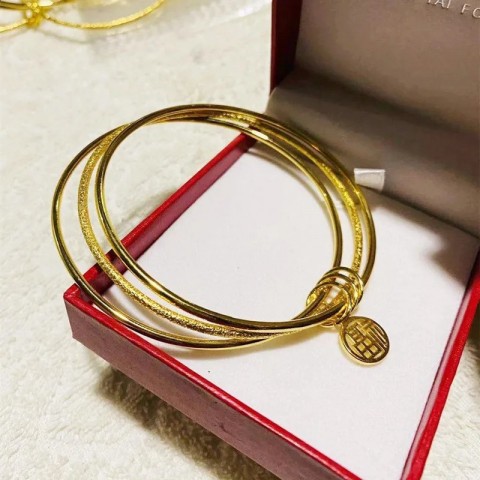 Third Generation 999 Sterling Silver Bangle - Trendy Cartoon Jewelry for Women