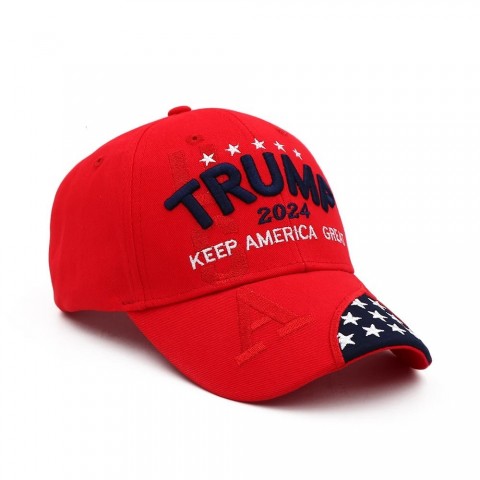 3D Embroidered Donald Trump Cap 2024 USA Red Baseball Hat Keep America Great