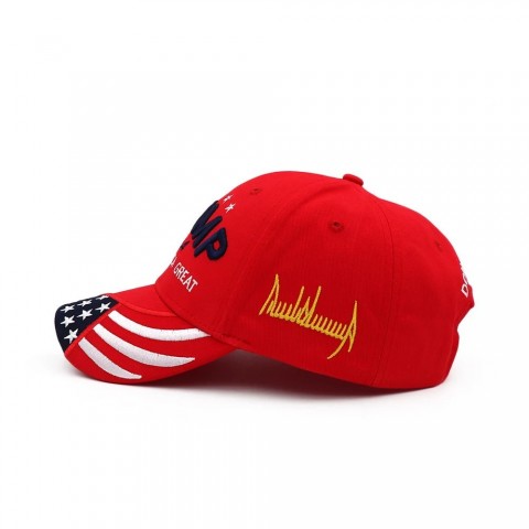 3D Embroidered Donald Trump Cap 2024 USA Red Baseball Hat Keep America Great