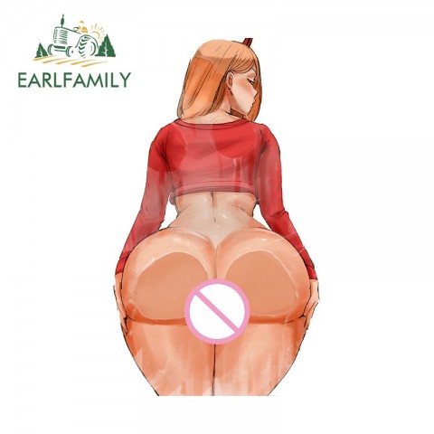 EARLFAMILY 3D Waterproof Car Sticker - 13cm Anime Waifu Senpai for TRUNK