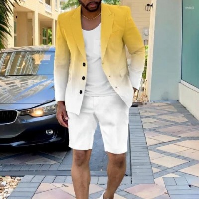Men's 2025 Business Casual Polyester Tracksuit with Striped Design