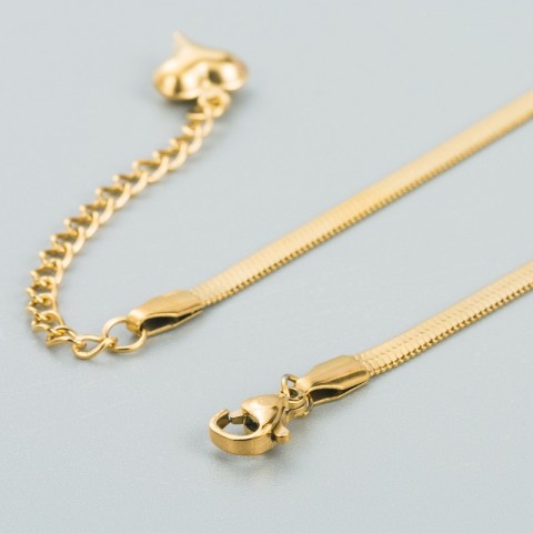 New Women's Gold Plated Snake Chain Necklace with Crystal Pendant