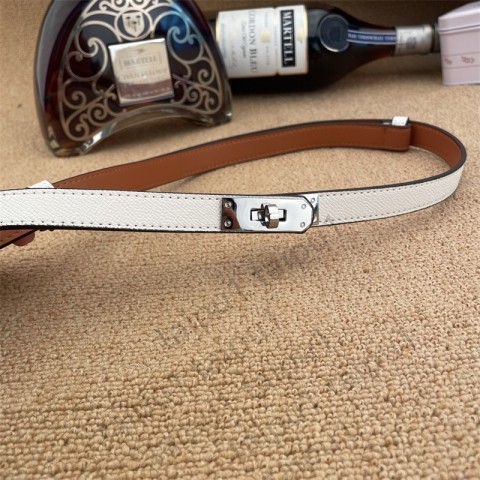 High-Quality Women's Classic Leather Dress Belts with Bronze Buckle