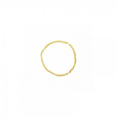 Stainless Steel Gold Chain Charm Ring for Women, AA02