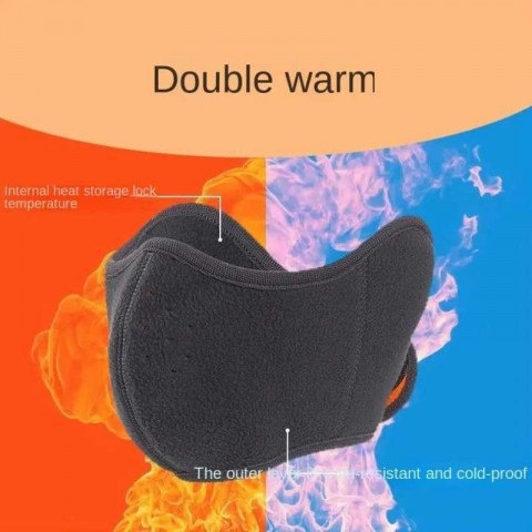 3pcs Unisex Outdoor Thermal Mask, Winter Cycling Windproof Ear Protection, Breathable Fashion Face Cover XJ241209