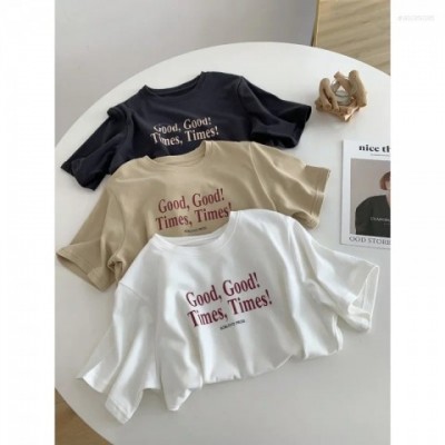 Korean Style Women's Loose Fit Cotton T-Shirt 2025 Summer Collection