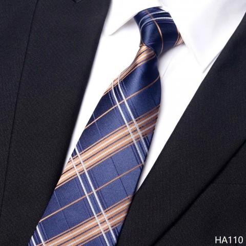 High-Quality Lavender Striped Necktie for Men - European Style Banquet Accessory