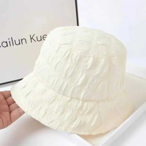 Fashionable Thin Wrinkle Breathable UV Protection Bucket Hat for Women