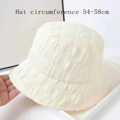 Fashionable Thin Wrinkle Breathable UV Protection Bucket Hat for Women