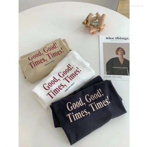 Korean Style Women's Loose Fit Cotton T-Shirt 2025 Summer Collection