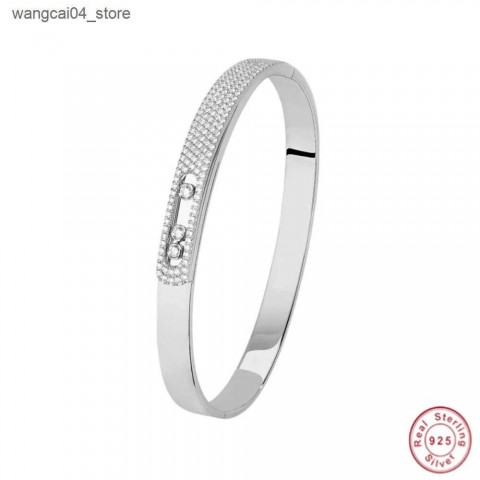 Pure 925 Sterling Silver Move Noa Charm Bracelet with Platinum Diamond for Women