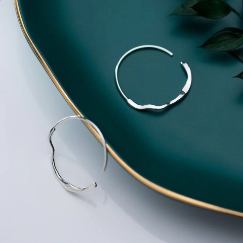 MloveAcc 925 Sterling Silver Minimalist Hoop Earrings for Women