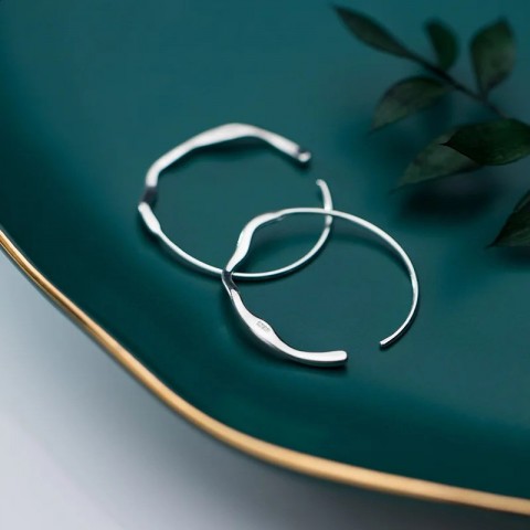 MloveAcc 925 Sterling Silver Minimalist Hoop Earrings for Women