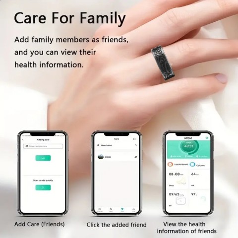 little meatball2025 Smart Ring for Men and Women - Heart Rate Monitor & Multi-Sport Mode