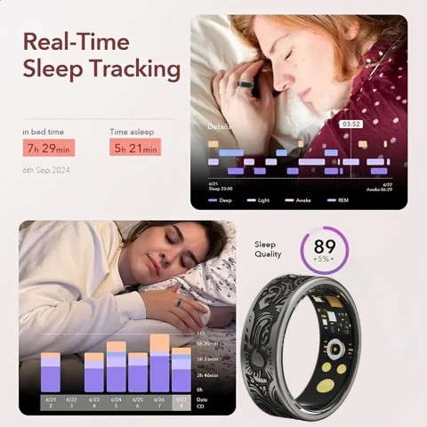 little meatball2025 Smart Ring for Men and Women - Heart Rate Monitor & Multi-Sport Mode