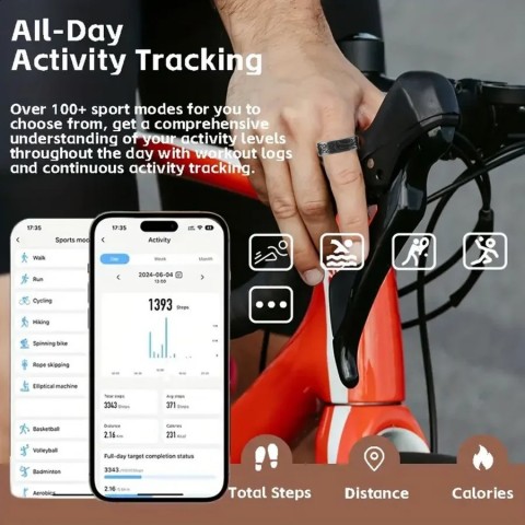 little meatball2025 Smart Ring for Men and Women - Heart Rate Monitor & Multi-Sport Mode