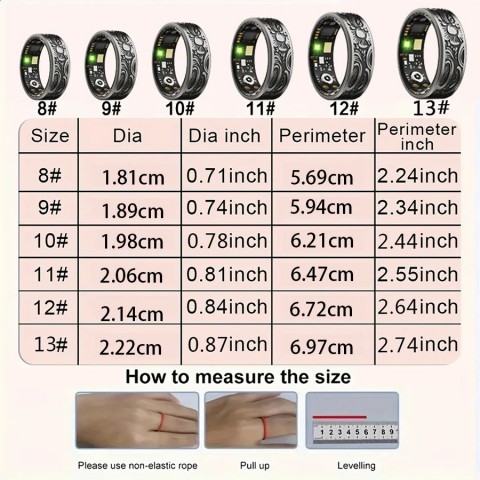 little meatball2025 Smart Ring for Men and Women - Heart Rate Monitor & Multi-Sport Mode