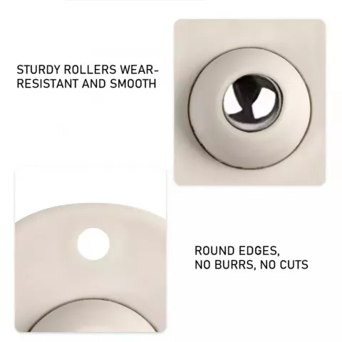 200 Pieces Adhesive Furniture Rollers - Universal Swivel Casters for Cabinets & Boxes