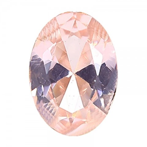 Luxyimagic Women's 1CT Oval Morganite Cluster Ring in Sterling Silver Rose Gold